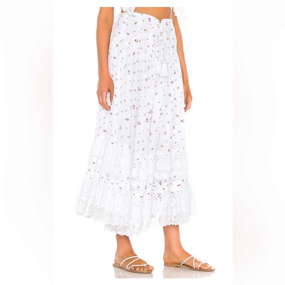 Revolve Place Nationale L'Etage Floral Print Maxi Skirt size 1 small